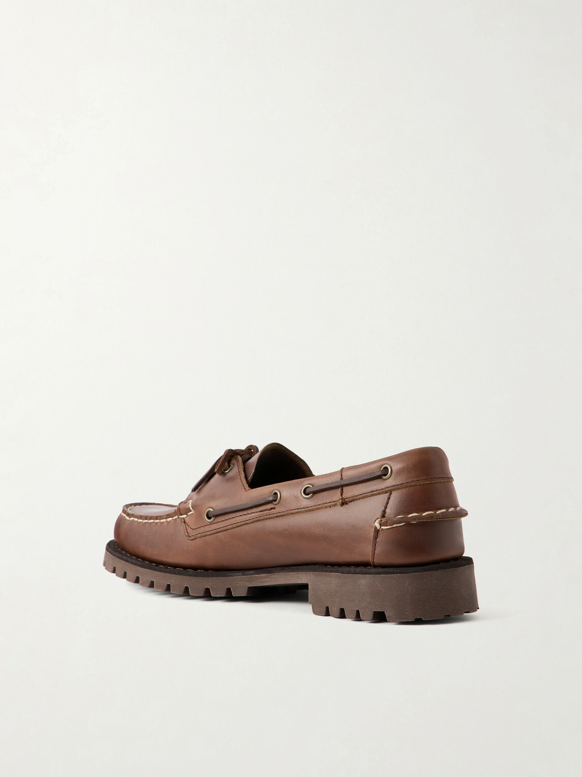 Sebago - Ranger Waxed-Leather Boat Shoes - Brown