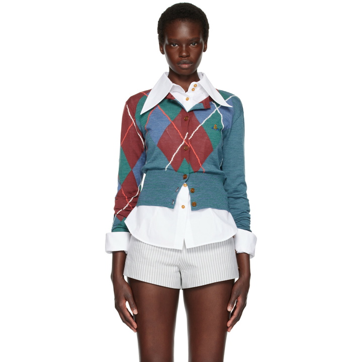 Photo: Vivienne Westwood Blue Argyle Cropped Cardigan