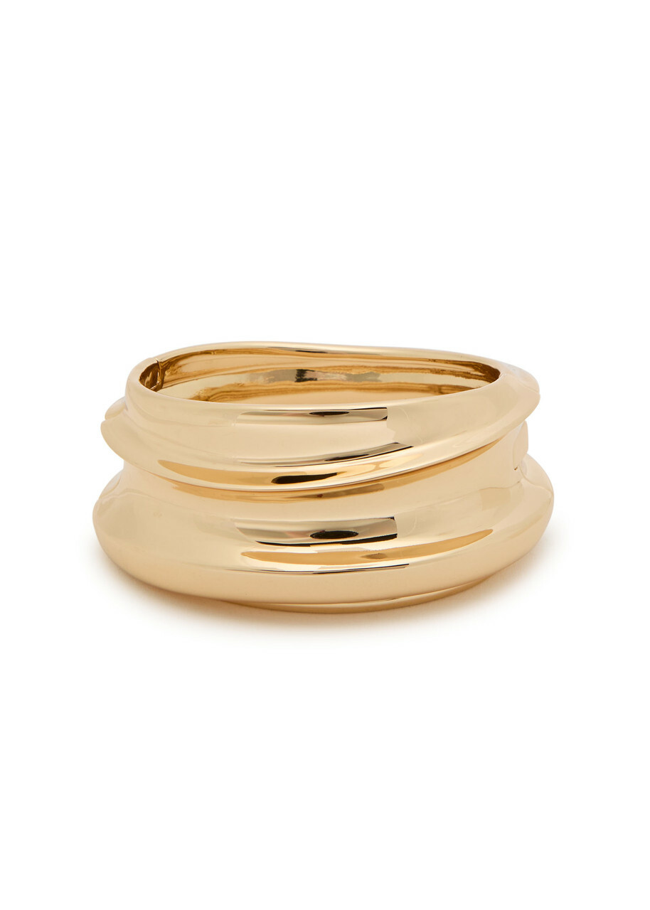 Jenny Bird Mega Lennon Sculpted Bangle Gold