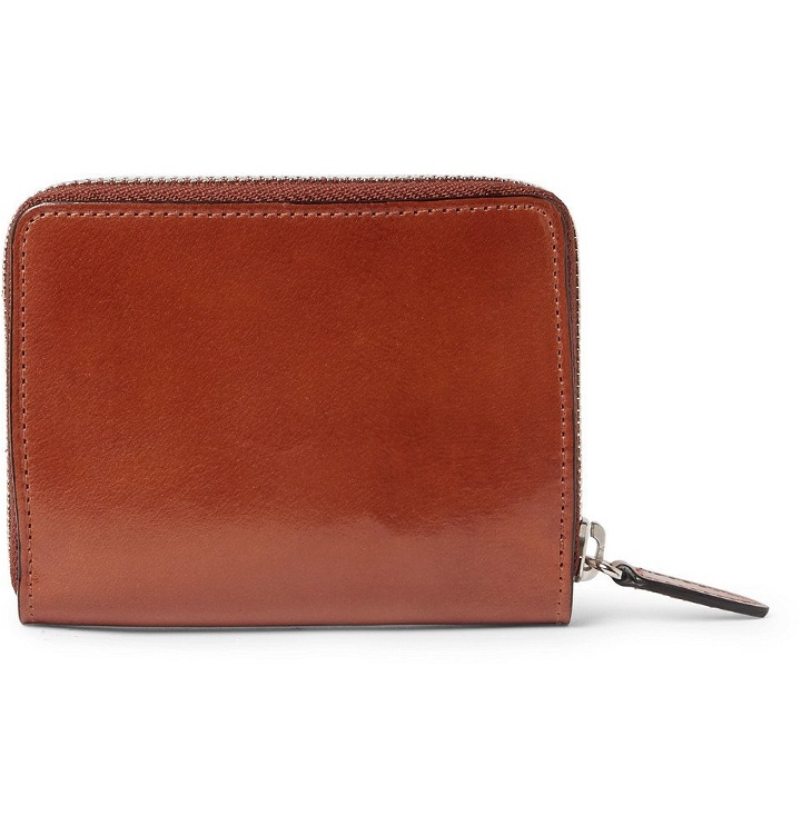 Photo: Il Bussetto - Polished-Leather Zip-Around Wallet - Tan