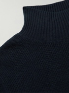 FRAME - Wool-Blend Mock-Neck Sweater - Blue