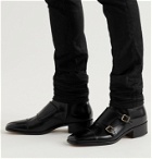 TOM FORD - Leather Monk-Strap Boots - Black