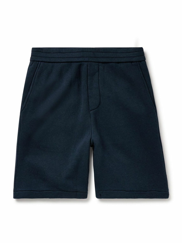 Photo: Mr P. - Straight-Leg Cotton and Modal-Blend Jersey Shorts - Blue