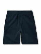 Mr P. - Straight-Leg Cotton and Modal-Blend Jersey Shorts - Blue