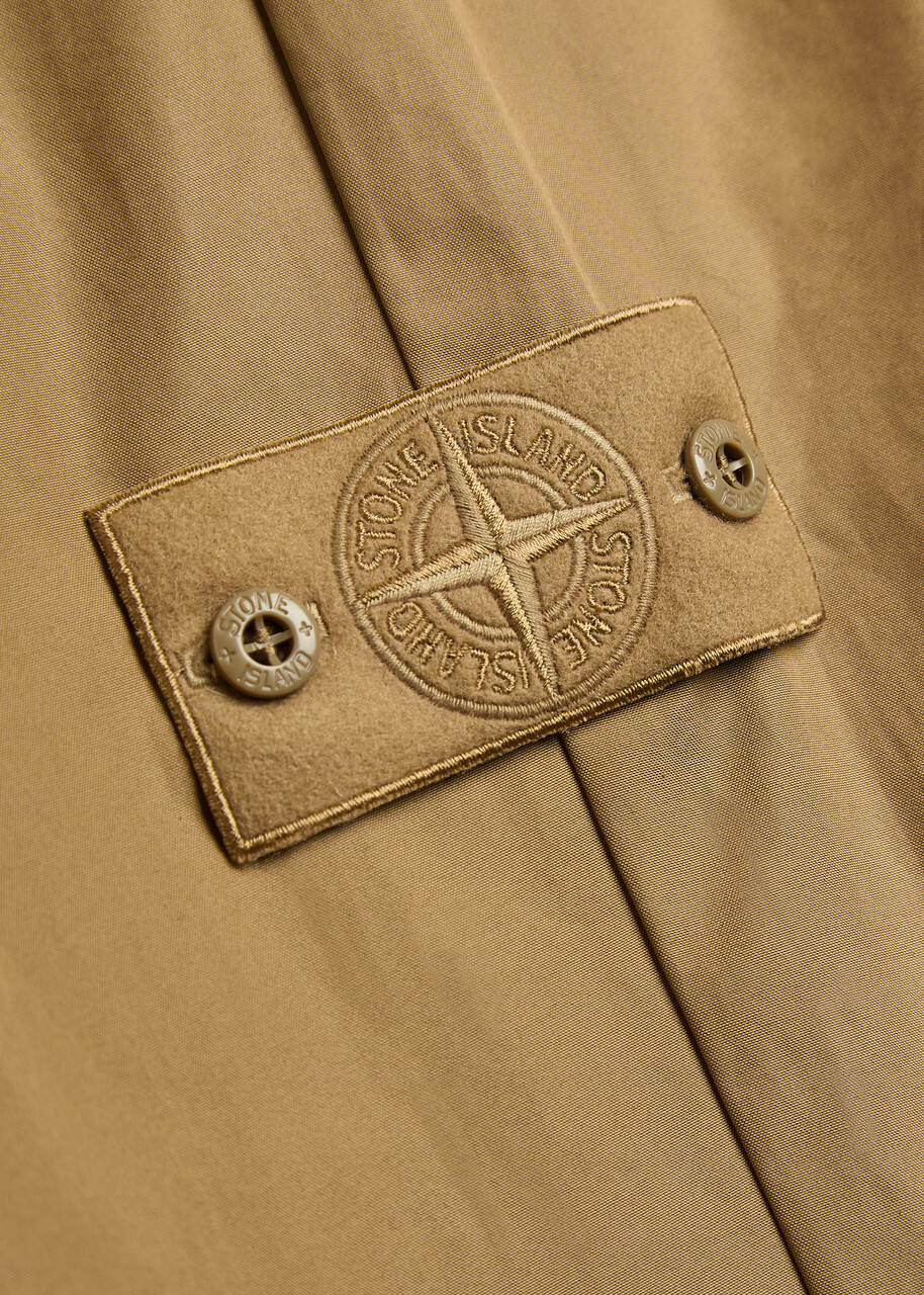 Stone Island Ghost Straight-leg Cotton-poplin Trousers Beige