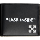 Off-White Black Jitney Quote Bifold Wallet
