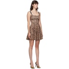 Versace Jeans Couture Brown Leopard Pleated Tank Dress