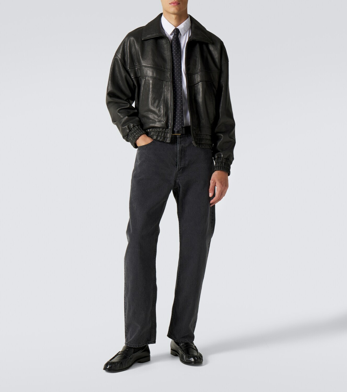 Saint Laurent Le Loafer Supple leather penny loafers
