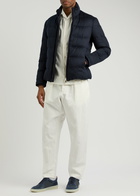 Aurélien Quilted Wool-blend Jacket Navy