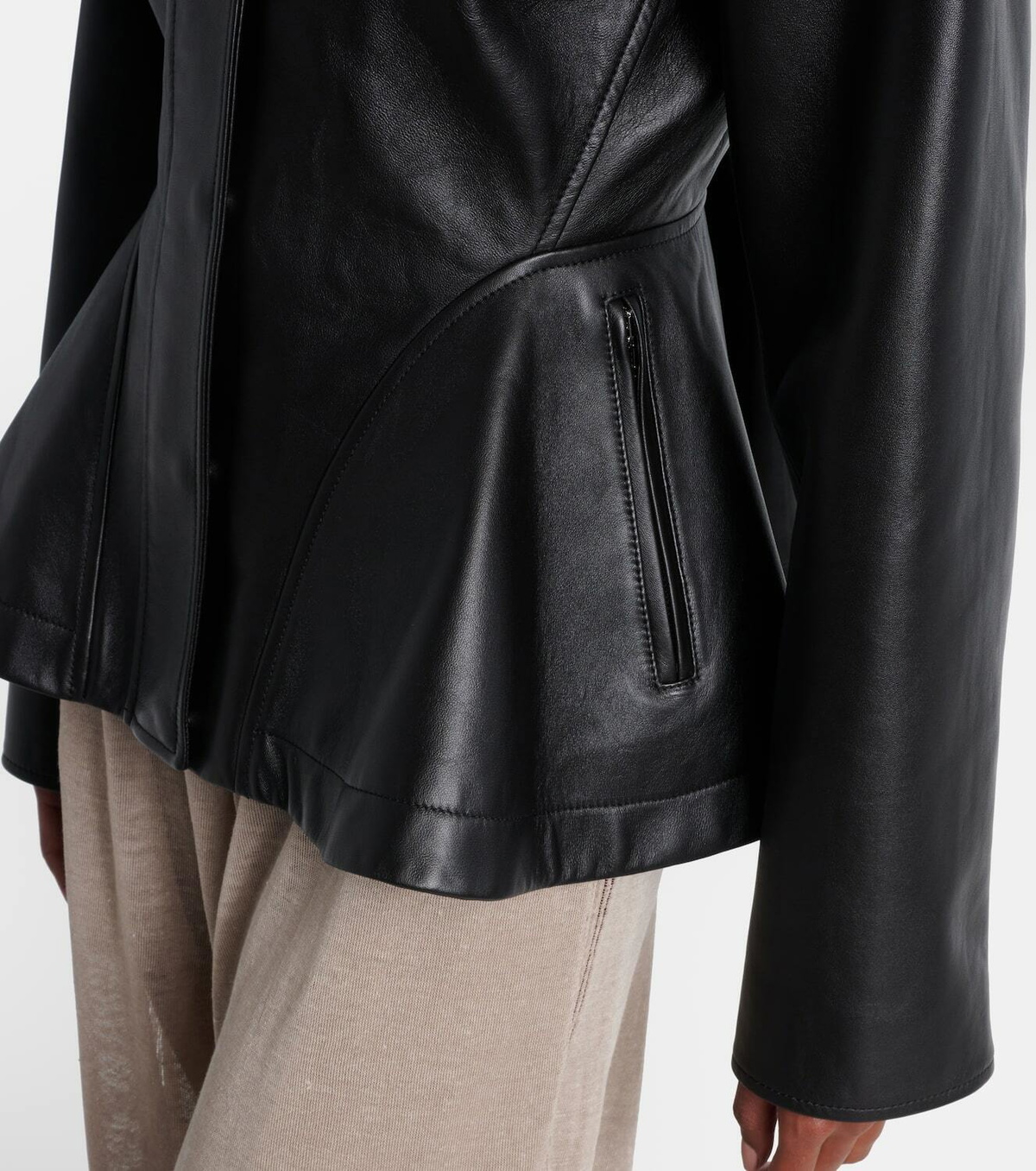 Alaïa Peplum leather jacket