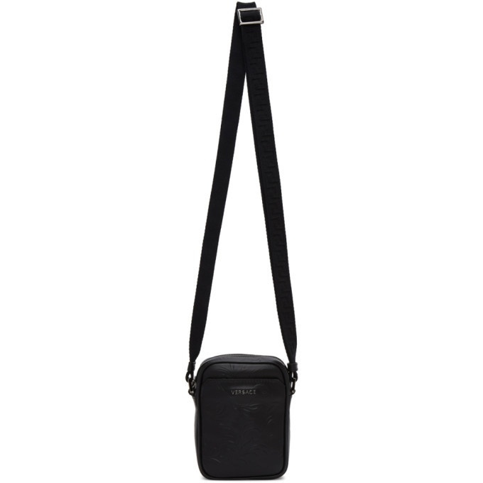 Photo: Versace Black Embossed Barocco Crossbody Bag