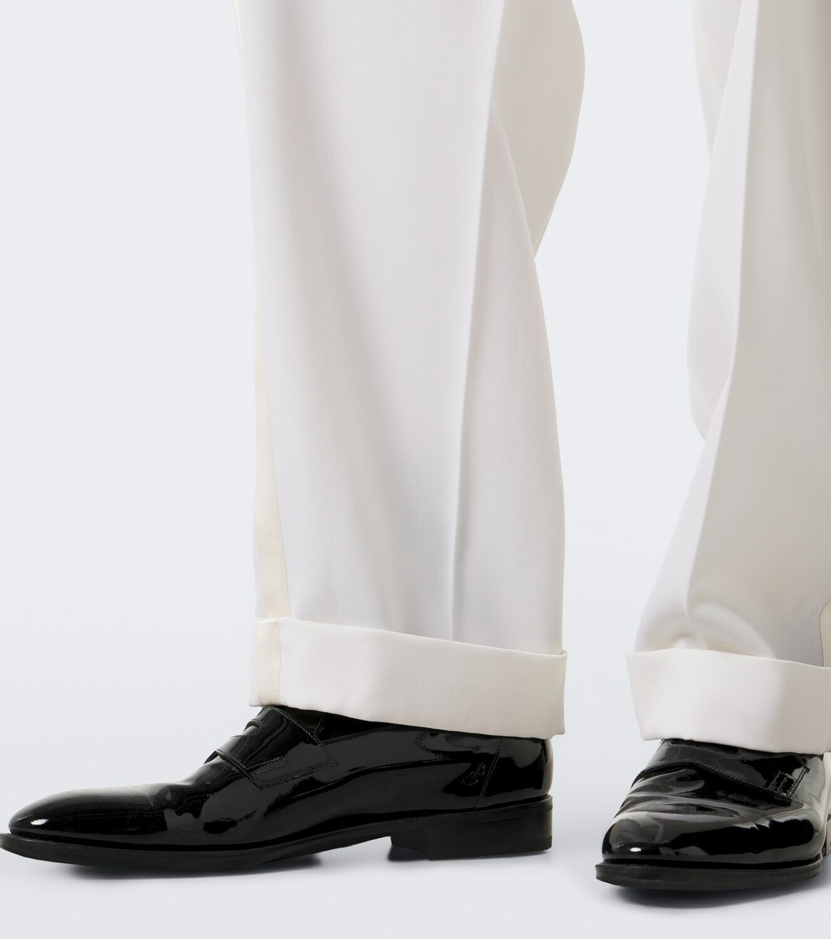 Dolce&Gabbana Pleated wool and silk-blend tuxedo pants