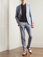 Canali - Slim-Fit Unstructured Linen and Wool-Blend Suit Jacket - Blue