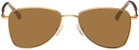 Dries Van Noten Gold Aviator Sunglasses