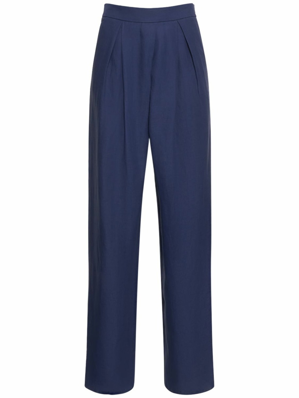 Photo: GIORGIO ARMANI - Pleated Linen Wide Pants