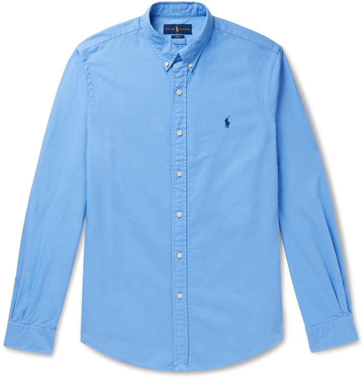 Photo: POLO RALPH LAUREN - Button-Down Collar Cotton Oxford Shirt - Blue