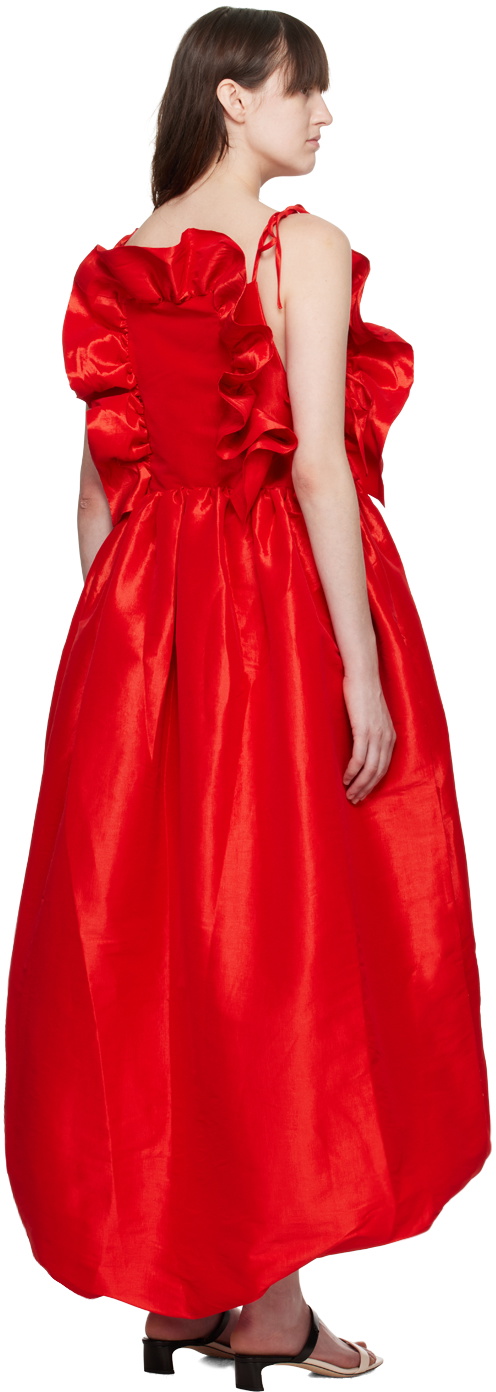 Kika Vargas SSENSE Exclusive Red Ramya Maxi Dress