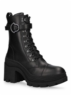 MONCLER - 80mm Envile Buckle Leather Ankle Boots