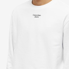 Calvin Klein Men's Stacked Logo Crew Sweat in Bright White