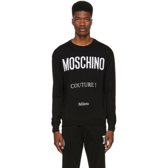 Photo: Moschino Black Milano Logo Sweatshirt