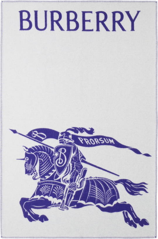 Photo: Burberry Navy & White EKD Label Throw