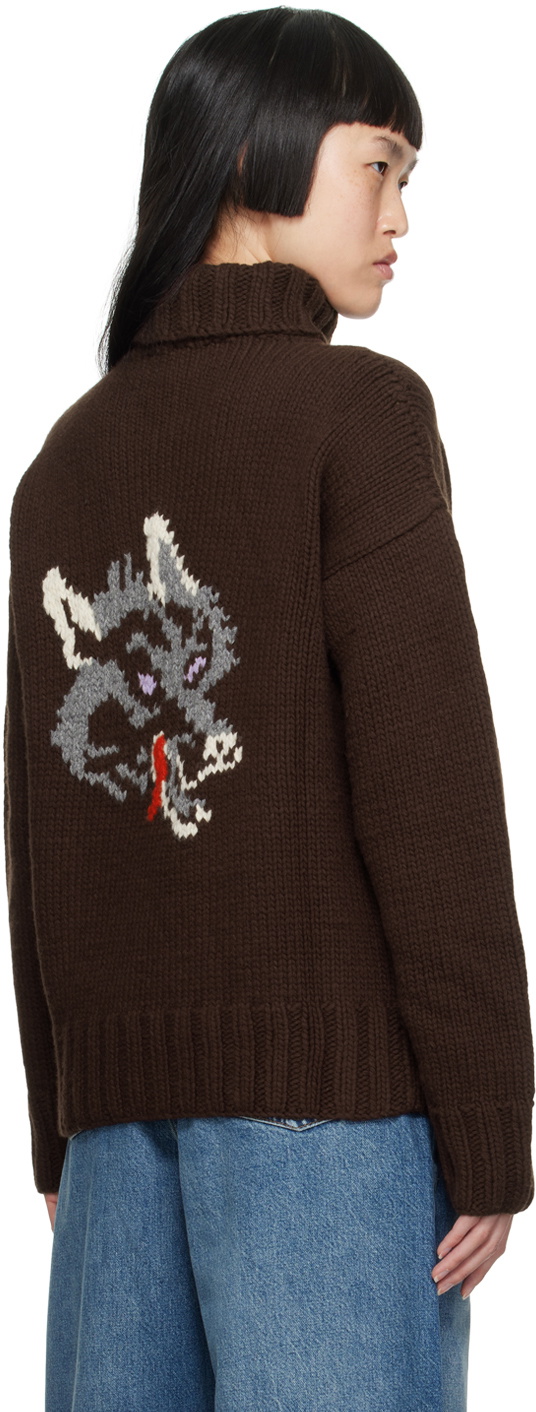 YMC Brown Bluto Wolf Turtleneck