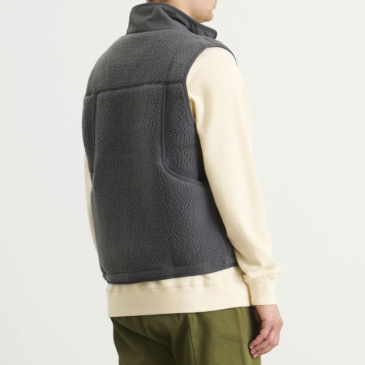 Pas Normal Studios Men's Off-Race Pile Fleece Vest in Steel
