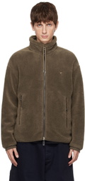 Emporio Armani Brown Embroidered Reversible Jacket
