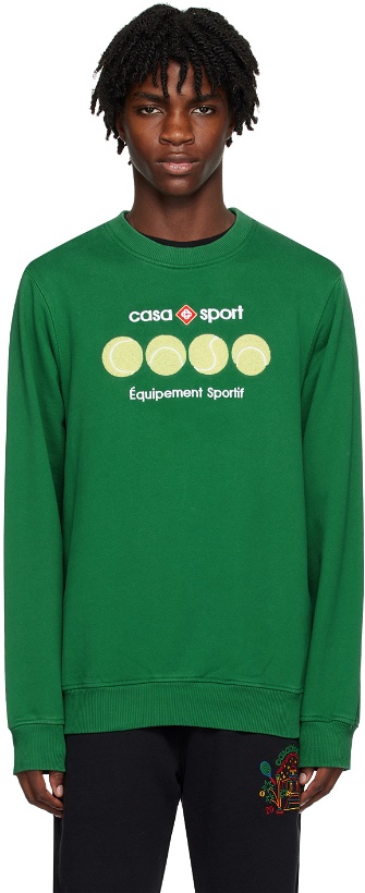 Photo: Casablanca Green Tennis Balls Sweatshirt