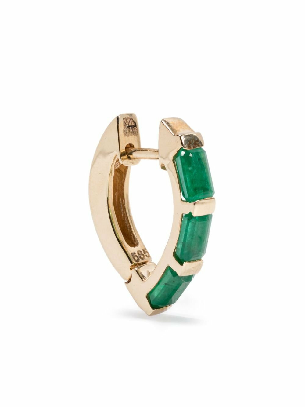 Kolours 14K Yellow Gold Emerald Earring