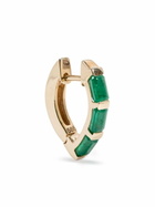 Kolours 14K Yellow Gold Emerald Earring