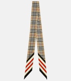 Burberry Skinny checked silk scarf