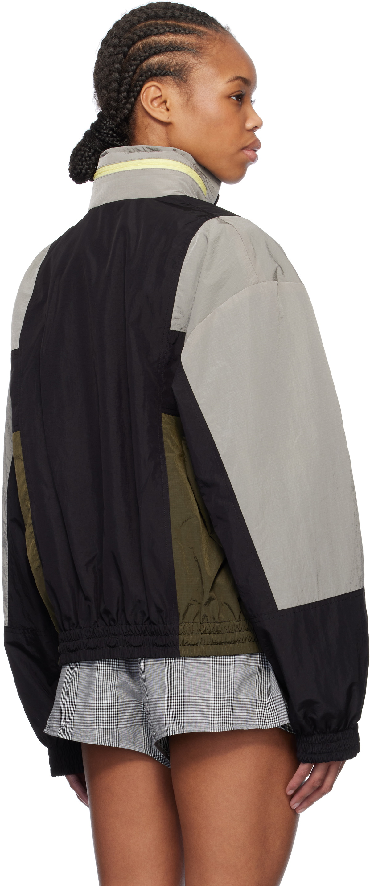Meryll Rogge Multicolor Textured Nylon Track Jacket