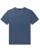 TOM FORD - Stretch-Cotton Jersey T-Shirt - Blue