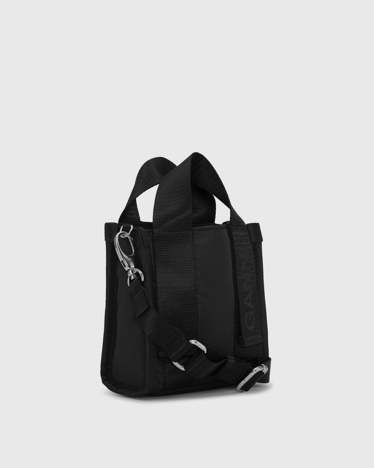 Ganni Recycled Tech Mini Tote Black Bags GANNI