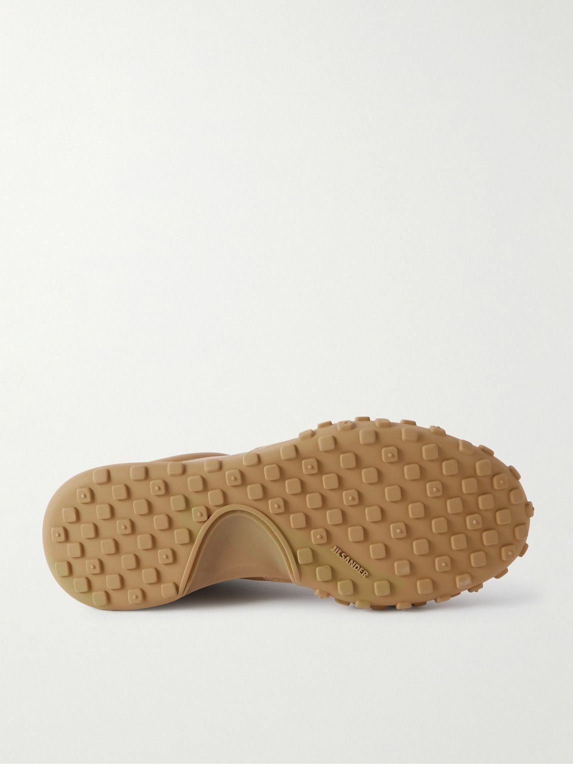 Jil Sander - Moon Suede-Trimmed Leather Sneakers - Neutrals