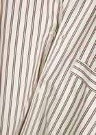 Tekla Unisex Striped Poplin Pyjama top White