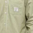 Drole de Monsieur Men's Drôle de Monsieur Logo Stripe Shirt in Khaki