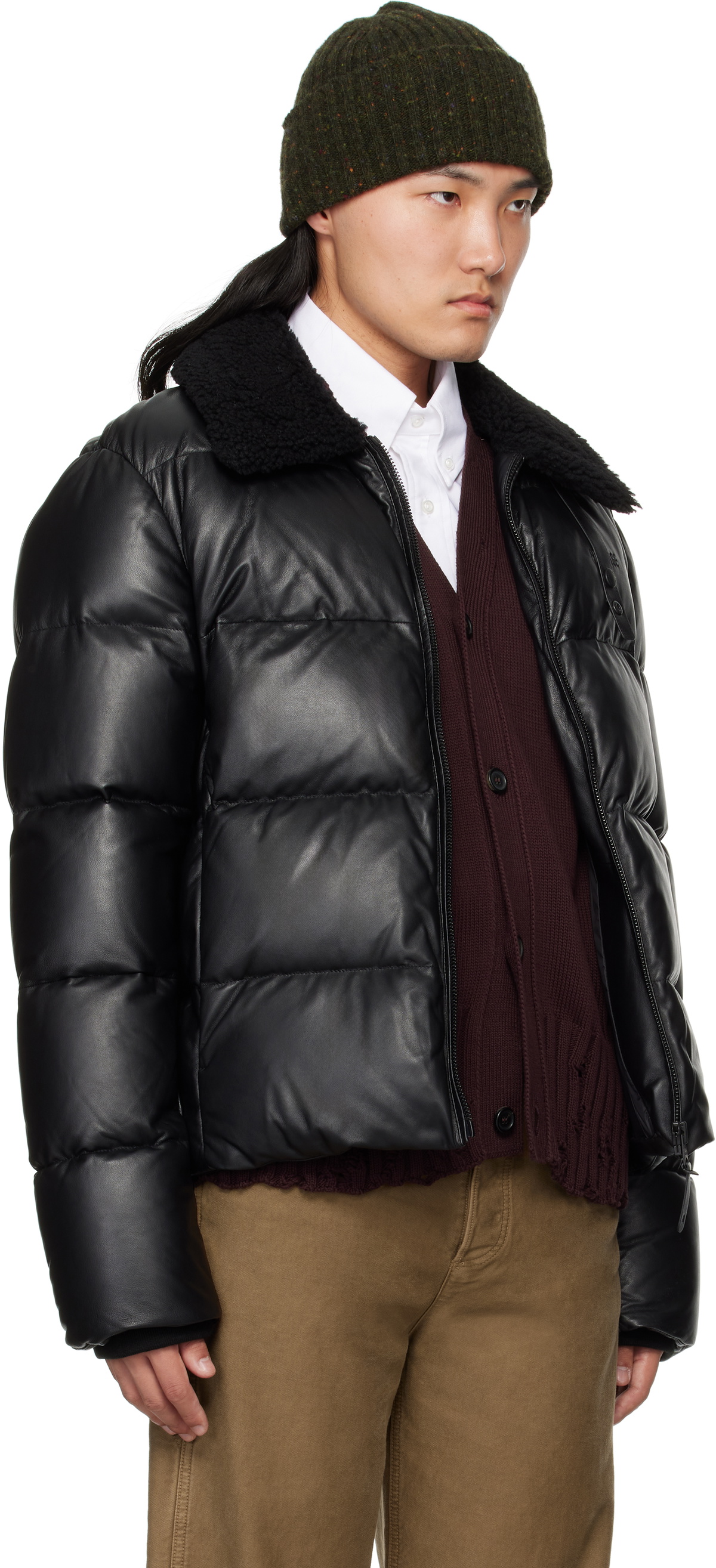 MACKAGE Black Kyrie Down Leather Jacket