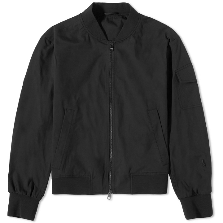 Photo: Neil Barrett Men's Bomber Jacket Over Shirt in Black