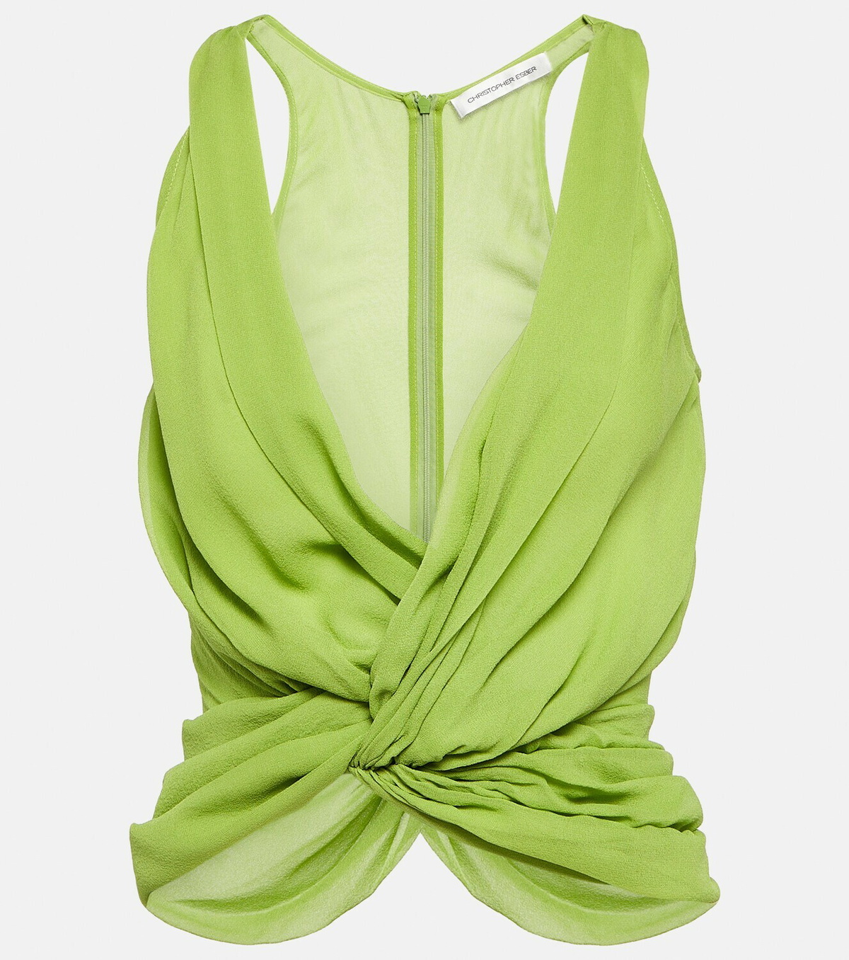 Christopher Esber Draped silk top