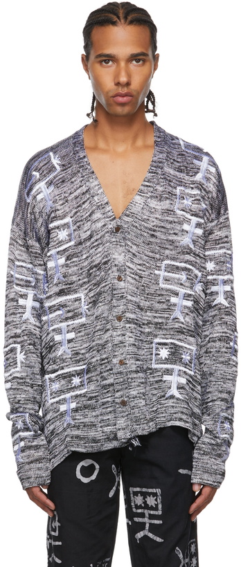 Photo: Bloke SSENSE Exclusive Black & White Full Fashion Cardigan