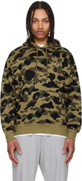 BAPE Green 1st Camo Jacquard One Point Pullover Hoodie