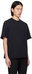 DEVOA Black Raw Edge T-Shirt