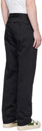 AMI Paris Black Alex Fit Trousers