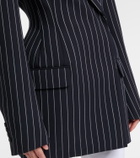 Mugler Pinstriped virgin wool blazer