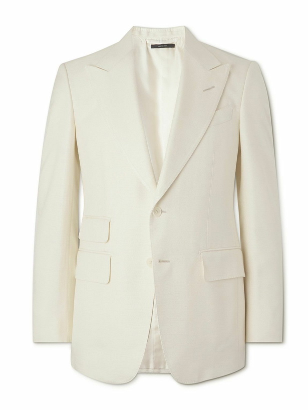 Photo: TOM FORD - Shelton Slim-Fit Silk-Faille Suit Jacket - Neutrals