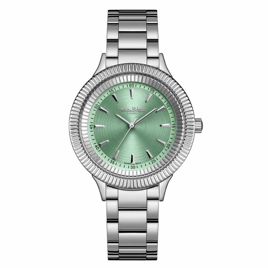 Swan & Edgar Duet Quartz Green Dial Ladies Watch SEL051