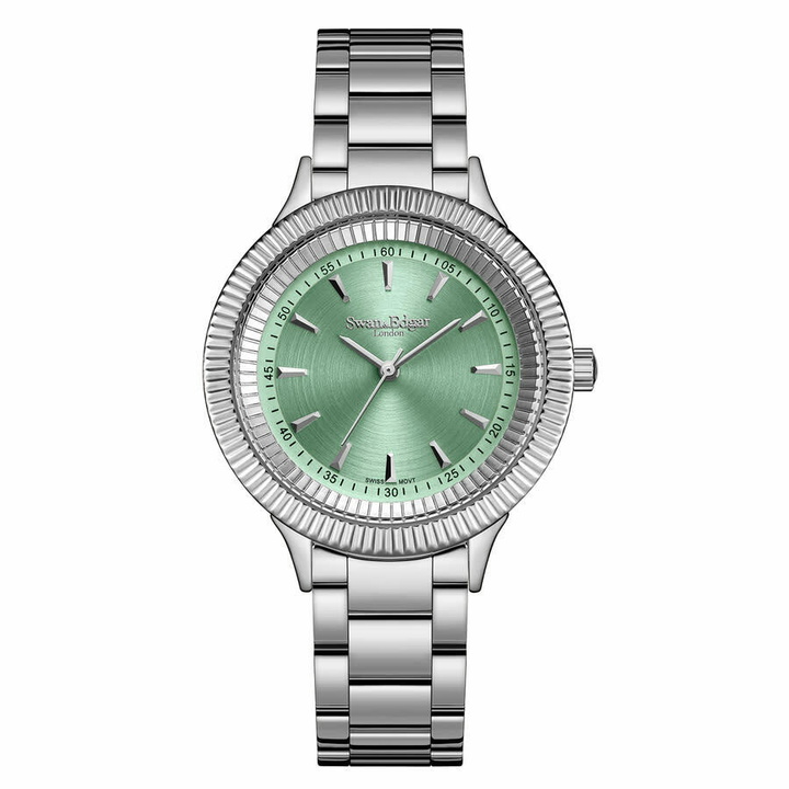 Photo: Swan & Edgar Duet Quartz Green Dial Ladies Watch SEL051
