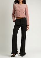 Chloe Cropped Corduroy Jacket Pink